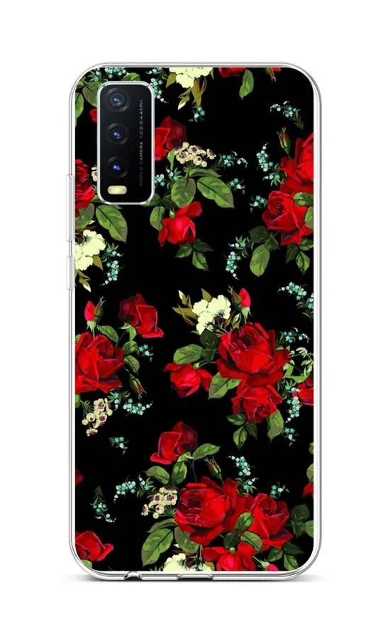 Kryt TopQ Vivo Y20s silikon Květy růží 70169