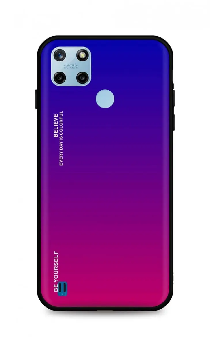 Kryt TopQ LUXURY Realme C25Y pevný duhový fialový 70226
