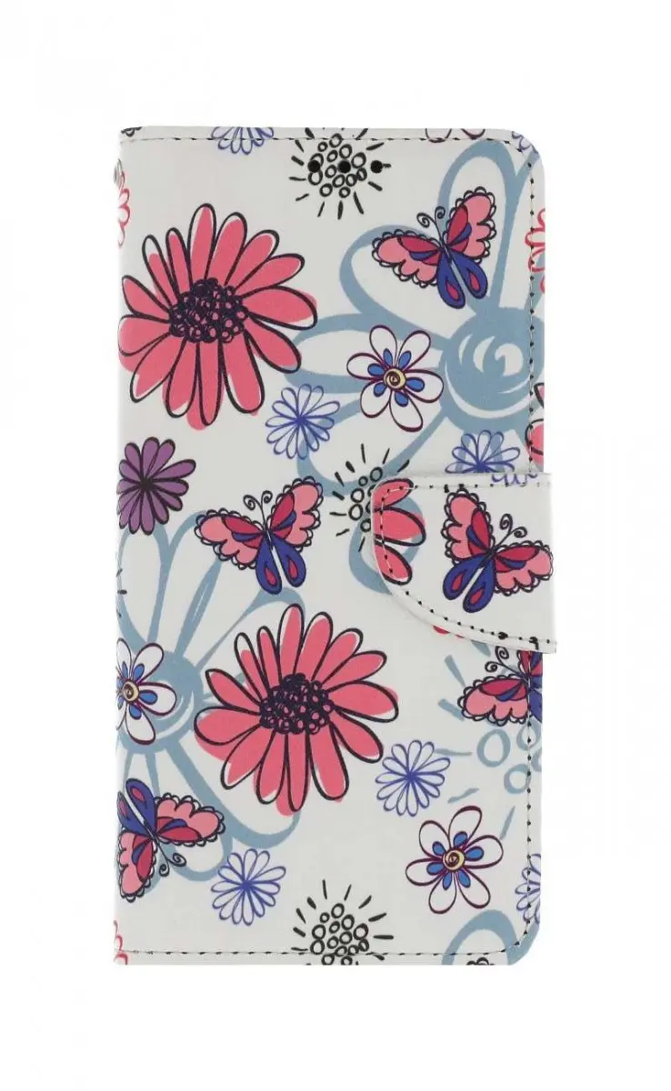 Pouzdro TopQ Realme C25Y knížkové Flowers 70305