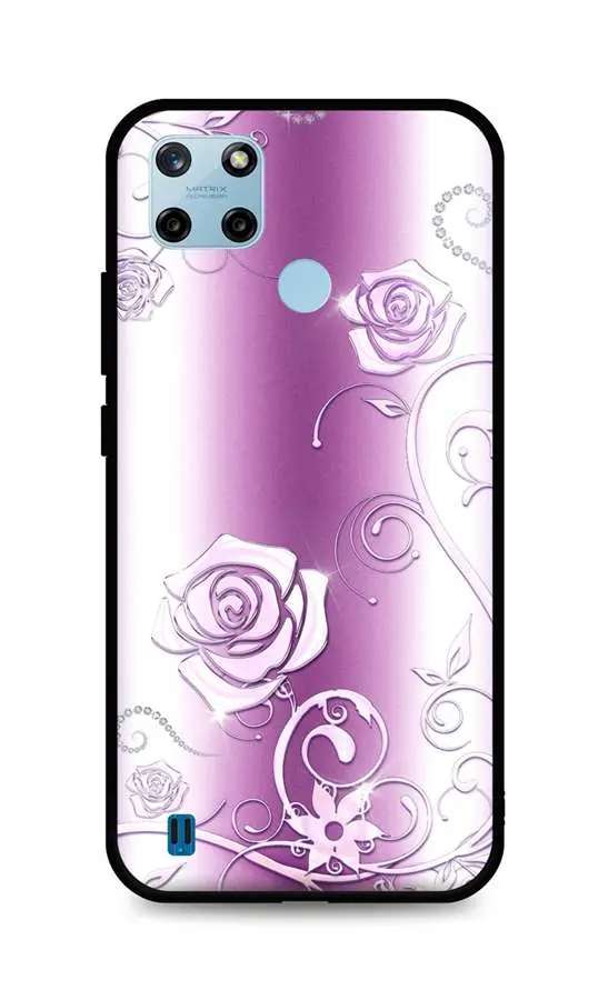 Kryt TopQ Realme C25Y silikon Abstract Roses 70517