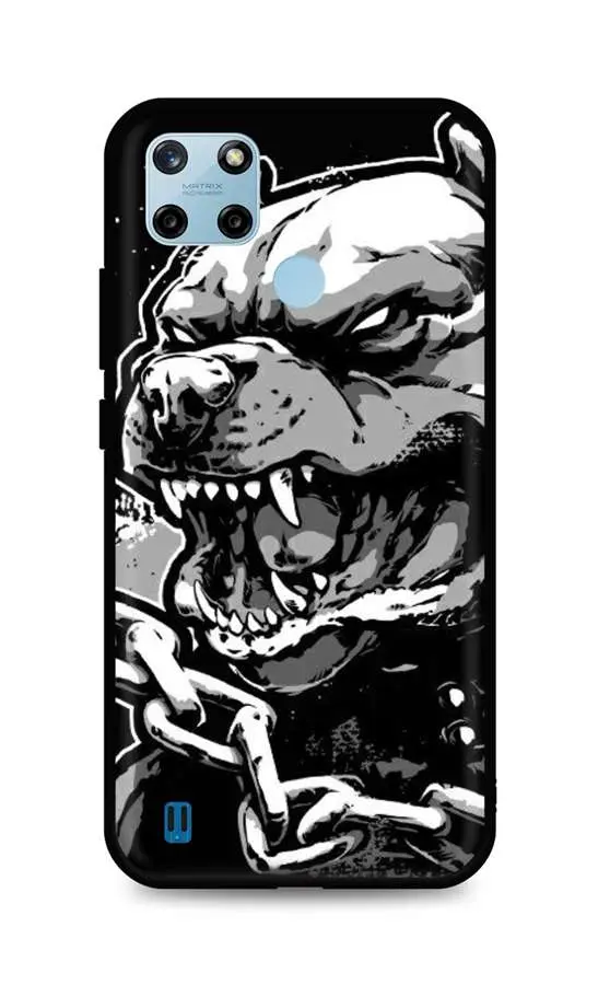 Kryt TopQ Realme C25Y silikon Agressive Pitbull 70540