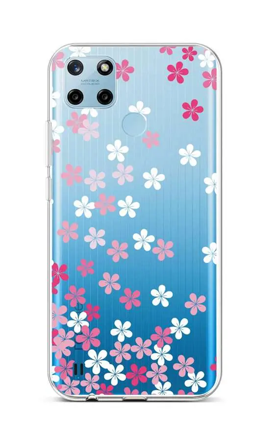 Kryt TopQ Realme C25Y silikon Pink Blossom 70574