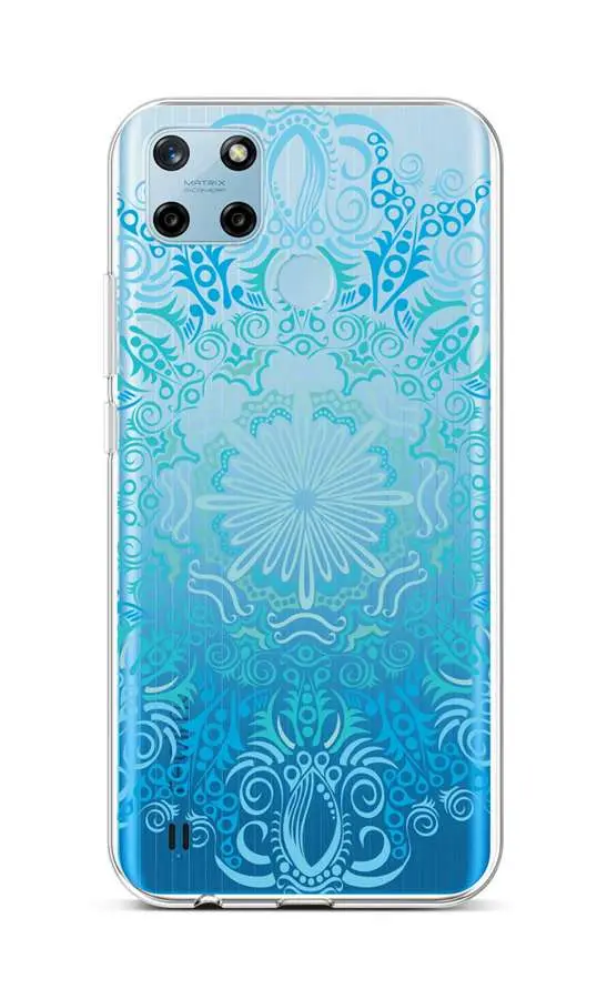 Kryt TopQ Realme C25Y silikon Blue Mandala 70587