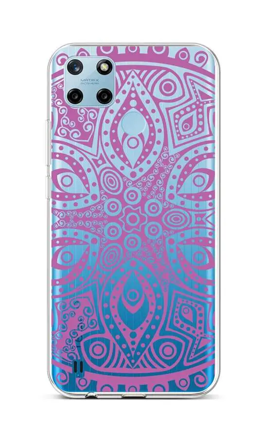 Kryt TopQ Realme C25Y silikon Violet Mandala 70607
