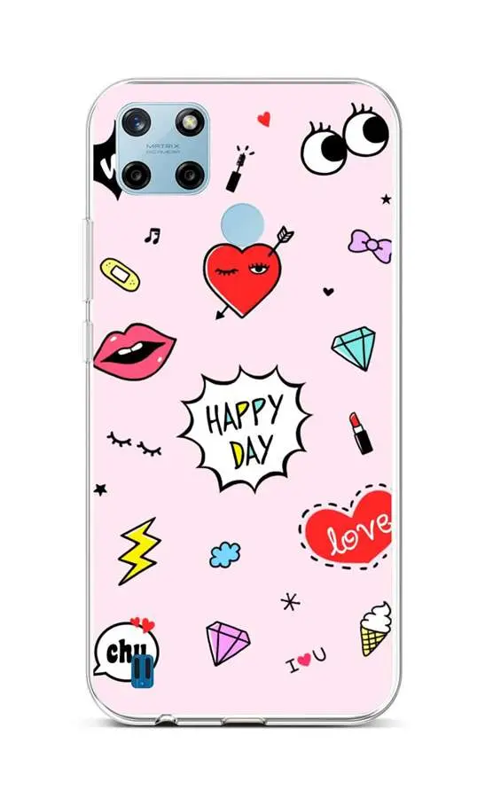 Kryt TopQ Realme C25Y silikon Happy Day 70620