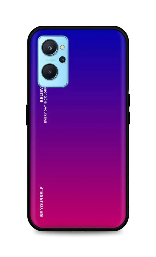 Kryt TopQ LUXURY Realme 9i pevný duhový fialový 71058