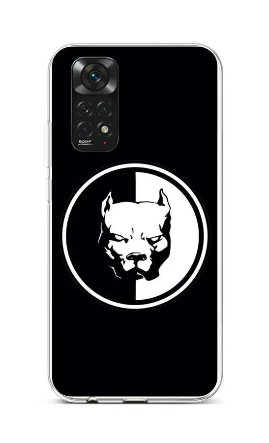 Kryt TopQ Xiaomi Redmi Note 11 silikon Černobílý pitbull 71839