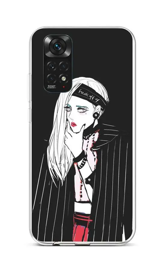 Kryt TopQ Xiaomi Redmi Note 11 silikon Dark Girl 71856