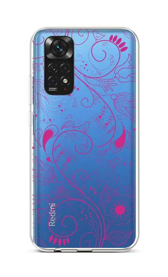 Kryt TopQ Xiaomi Redmi Note 11 silikon Pink Ornament 71883
