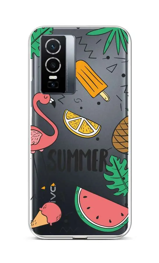 Kryt TopQ Vivo Y76 5G silikon Summer 72445