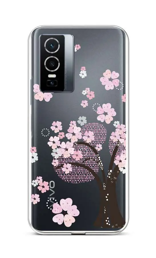 Kryt TopQ Vivo Y76 5G silikon Cherry Tree 72453