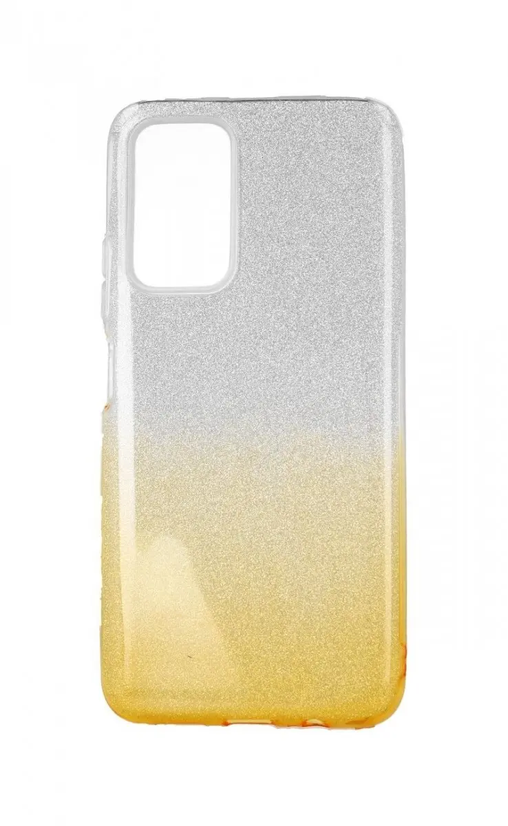 Kryt TopQ Xiaomi Redmi Note 11 Pro+ 5G glitter stříbrno-oranžový 72463