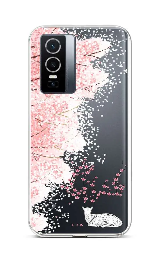 Kryt TopQ Vivo Y76 5G silikon Blooming Deer 72464