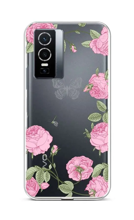 Kryt TopQ Vivo Y76 5G silikon Pivoňky 72469