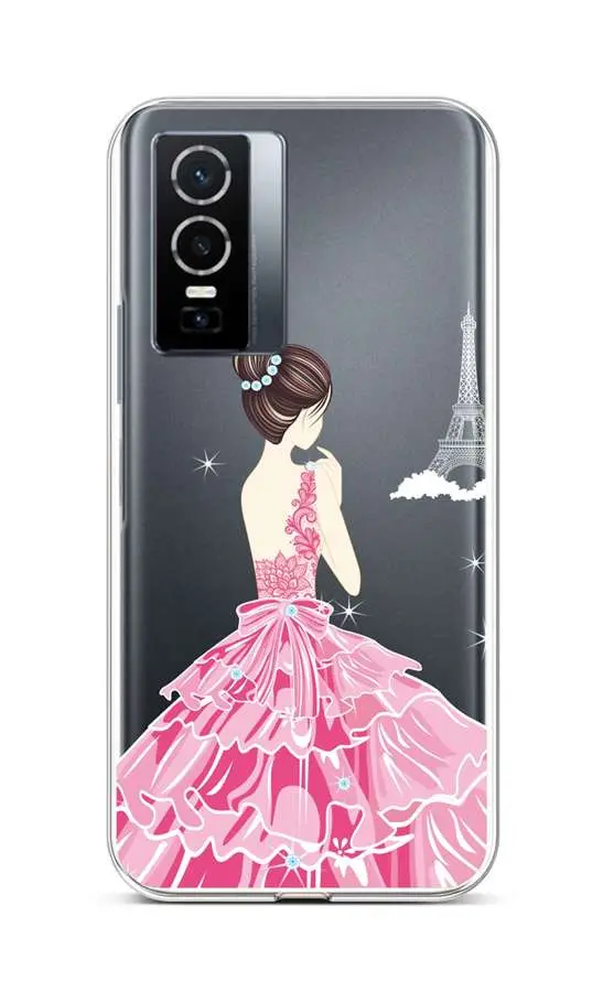 Kryt TopQ Vivo Y76 5G silikon Pink Princess 72470