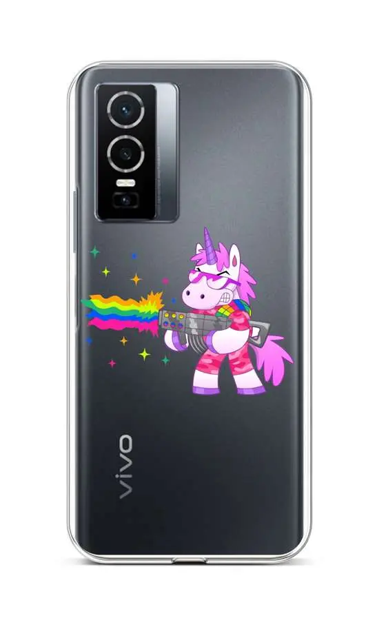 Kryt TopQ Vivo Y76 5G silikon Rainbow Gun 72512