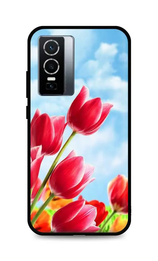Kryt TopQ Vivo Y76 5G silikon Tulips 72662