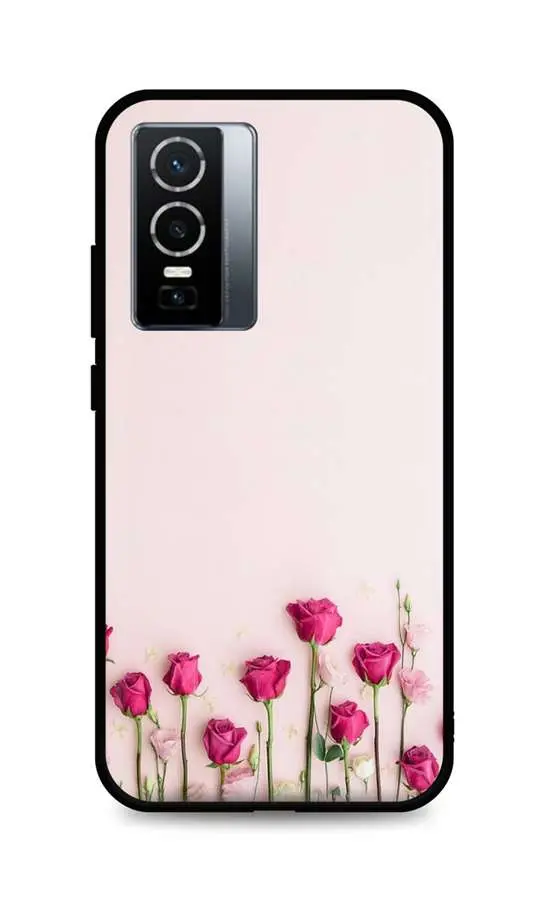 Kryt TopQ Vivo Y76 5G silikon Roses 72664