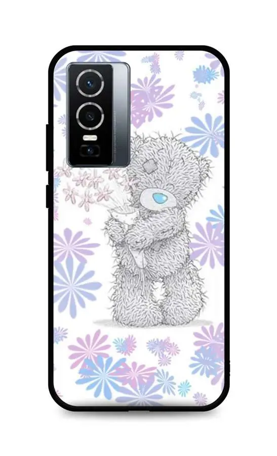 Kryt TopQ Vivo Y76 5G silikon Floral Teddy 72673