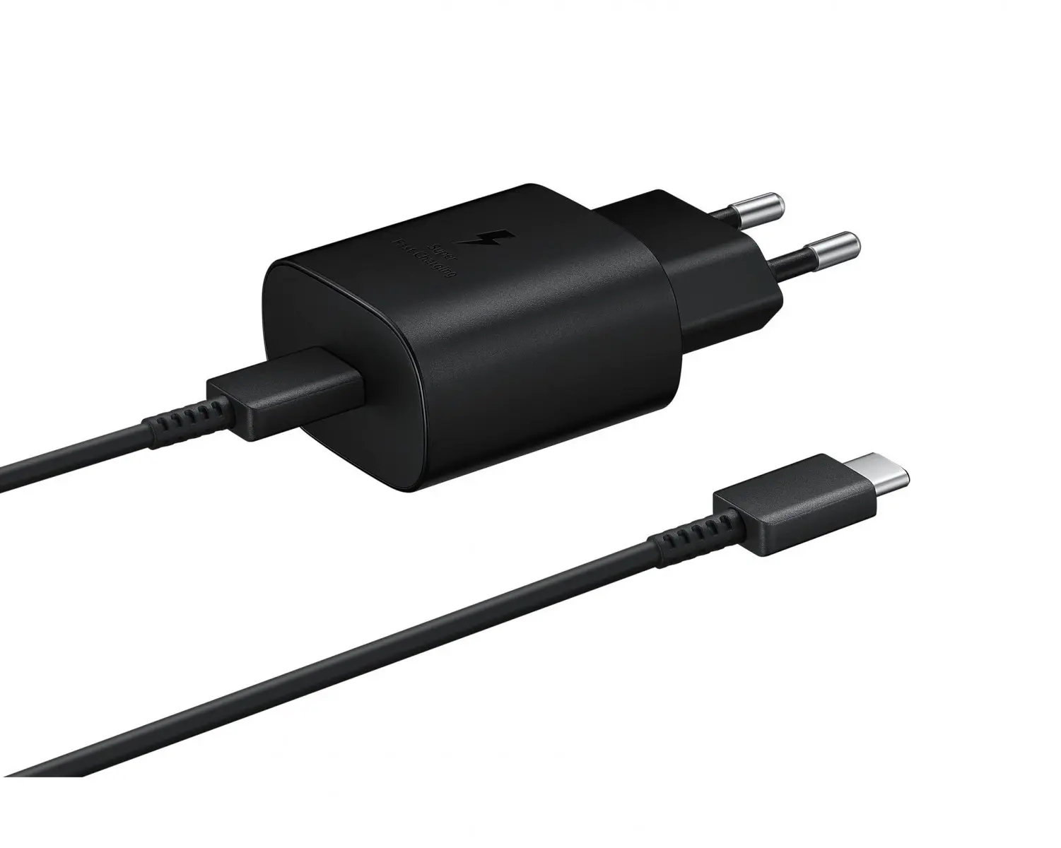 EP-TA800XBE Samsung Quickcharge 25W Cestovní nabíječka + USB-C Datový Kabel Black