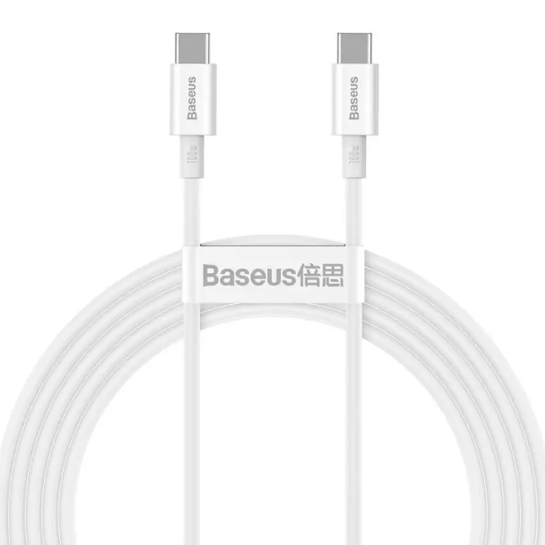 Baseus CATYS-C02 Superior Fast Charging Datový Kabel USB-C - USB-C 100W 2m White