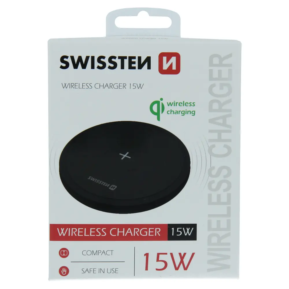 SWISSTEN WIRELESS NABÍJEČKA 15W ČERNÁ 22055504