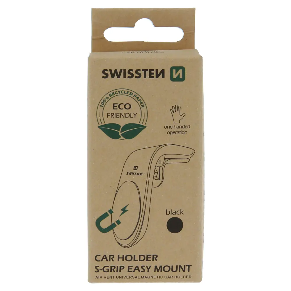 Magnetický držák do ventilace auta swissten easy mount černý (eco balení)
