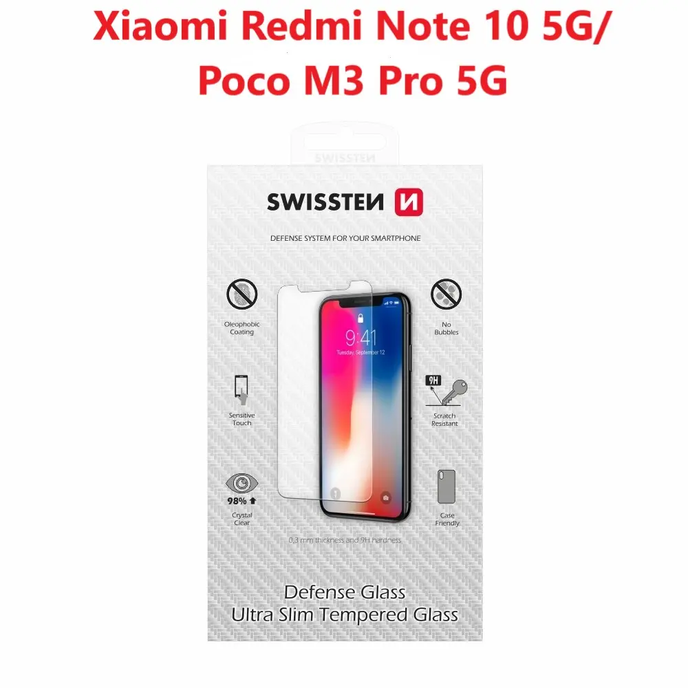 Tvrzené sklo Swissten Xiaomi Redmi Note 10 5G/Poco M3 Pro 5G