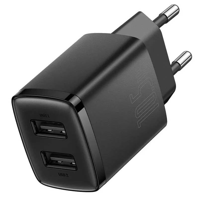 Adaptér USB BASEUS Compact Black 2xUSB