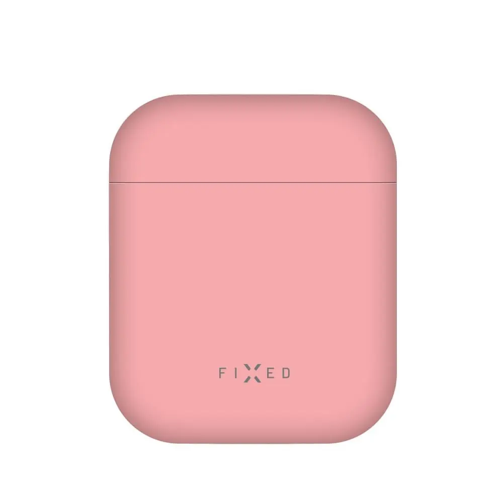 Apple FIXED Silky ultratenké silikonové pouzdro Apple Airpods růžové