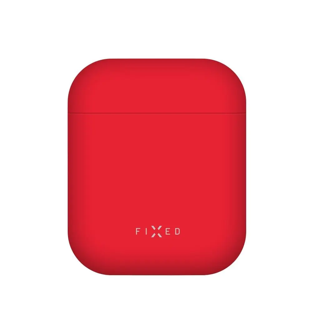 APPLE FIXED Silky ultratenké silikonové pouzdro Apple Airpods červené