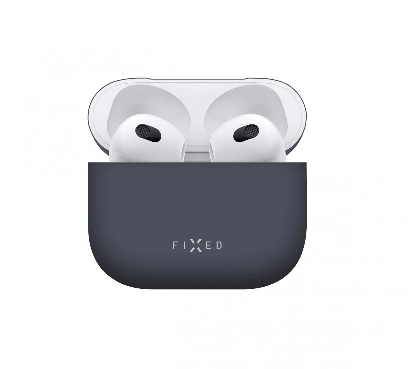 Ultratenké silikonové pouzdro FIXED Silky pro Apple Airpods 3, modré