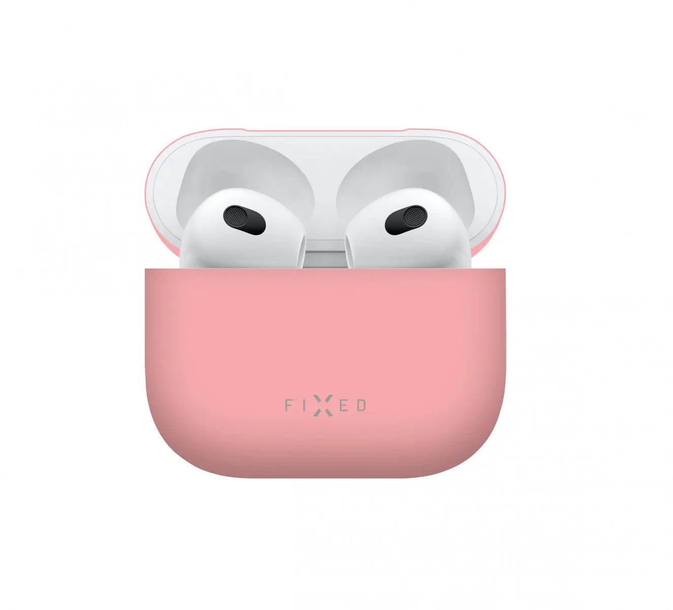 Apple FIXED Silky ultratenké silikonové pouzdro Apple Airpods 3 růžové