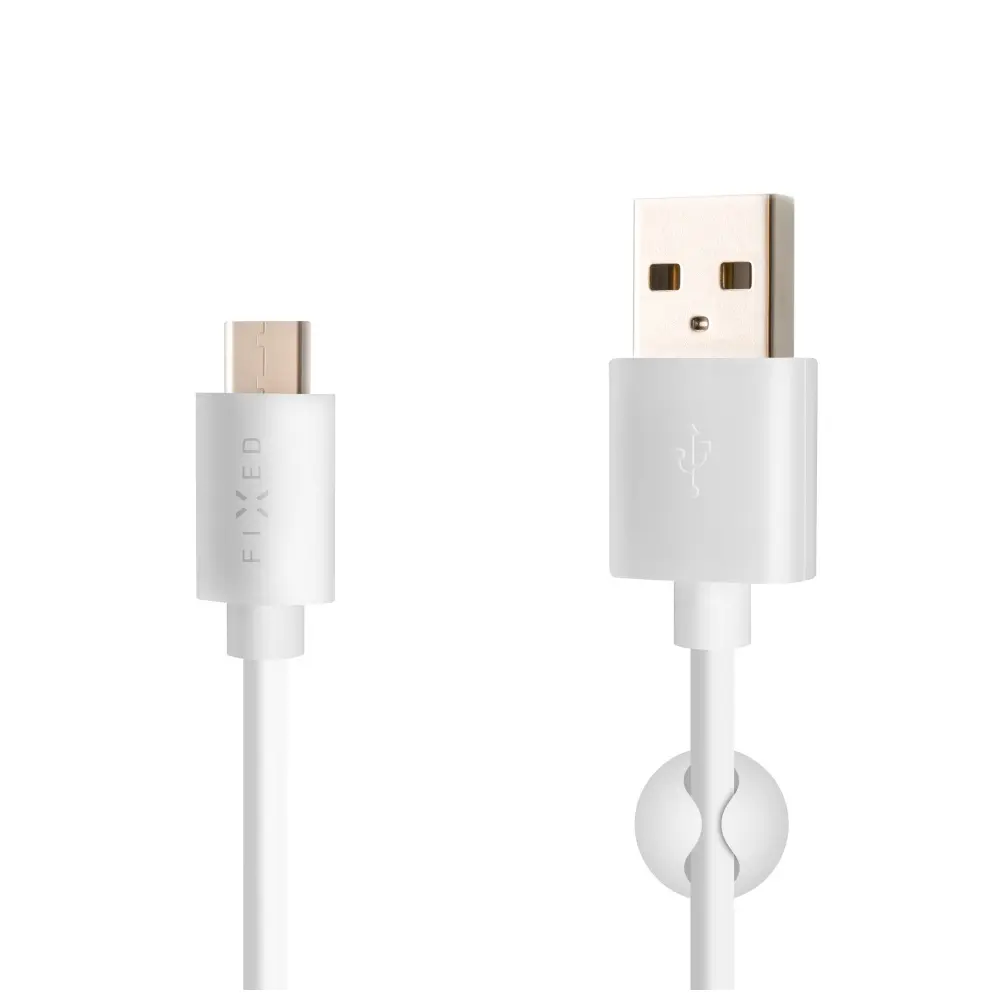 FIXED Rapid Charge datový a nabíjecí kabel USB-C 3A bílý