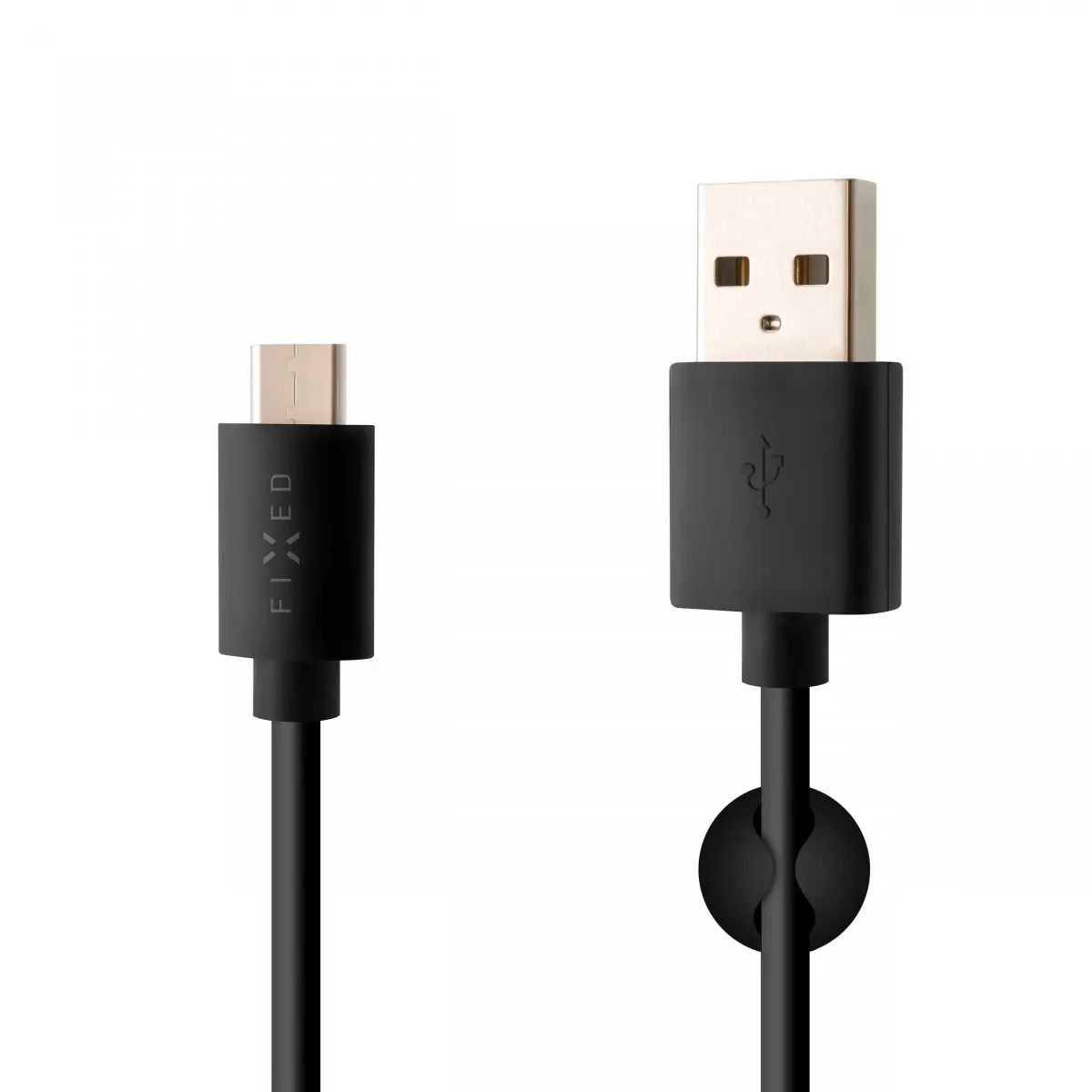 FIXED datový a nabíjecí kabel USB-C, USB 2.0, 2 metry, 3A, černý