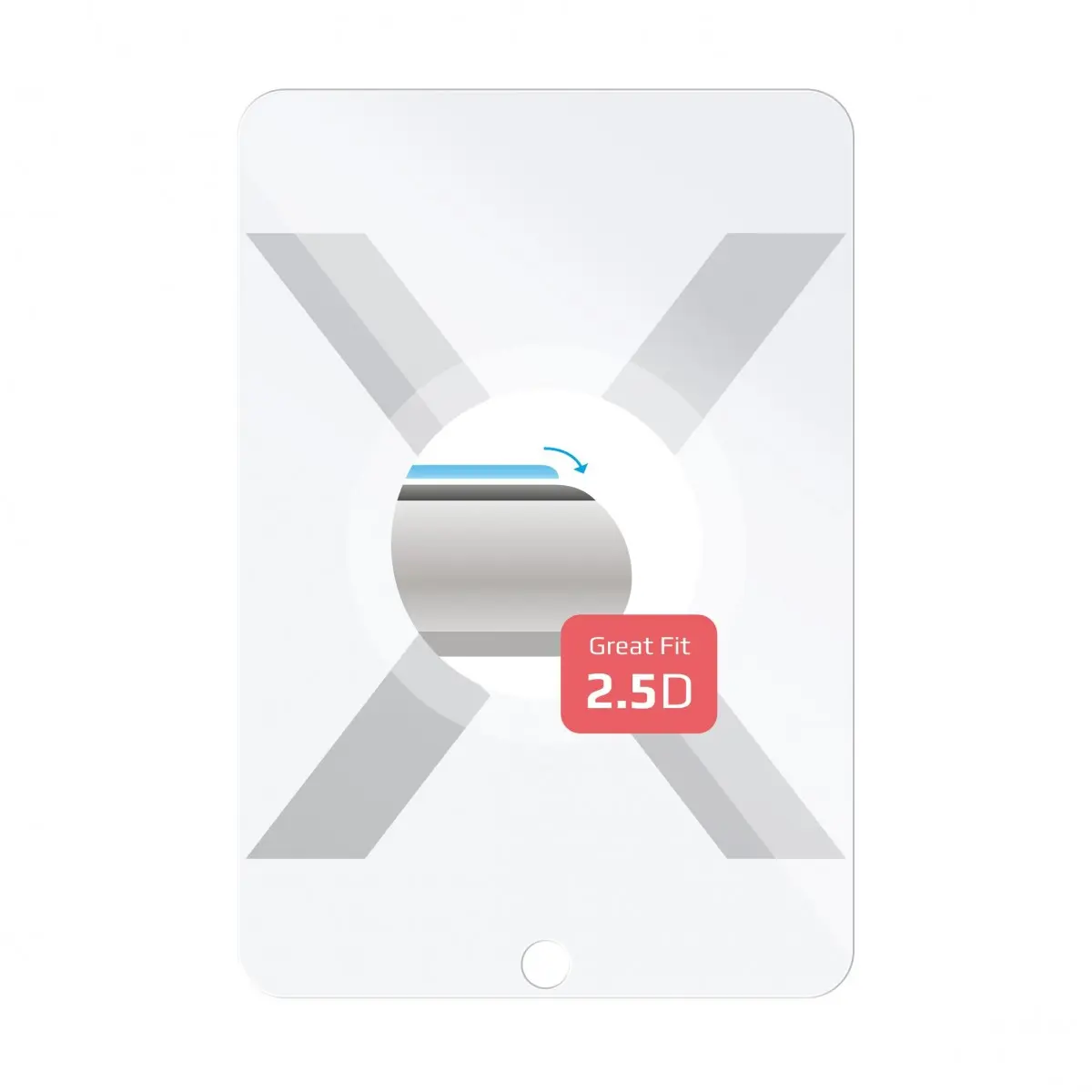 FIXED 2,5D tvrzené sklo 0,33mm Apple iPad 10,2" (2019/2020/2021) čiré