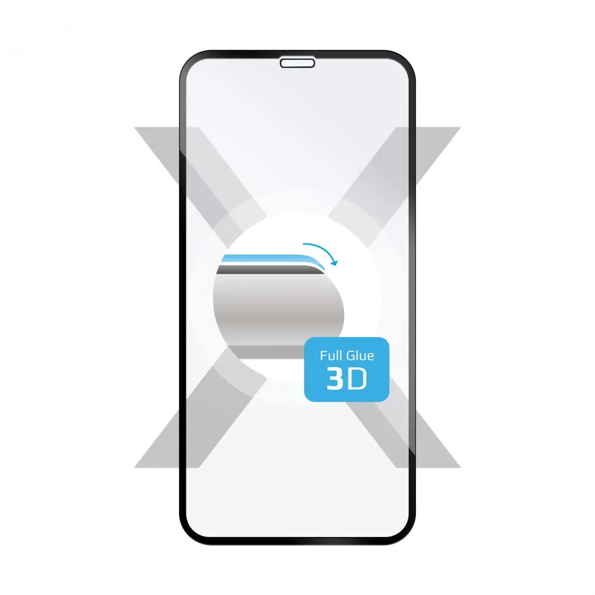 FIXED 3D Full-Cover prachotěsné tvrzené sklo 0,33 mm Apple iPhone X/XS/11 Pro černé
