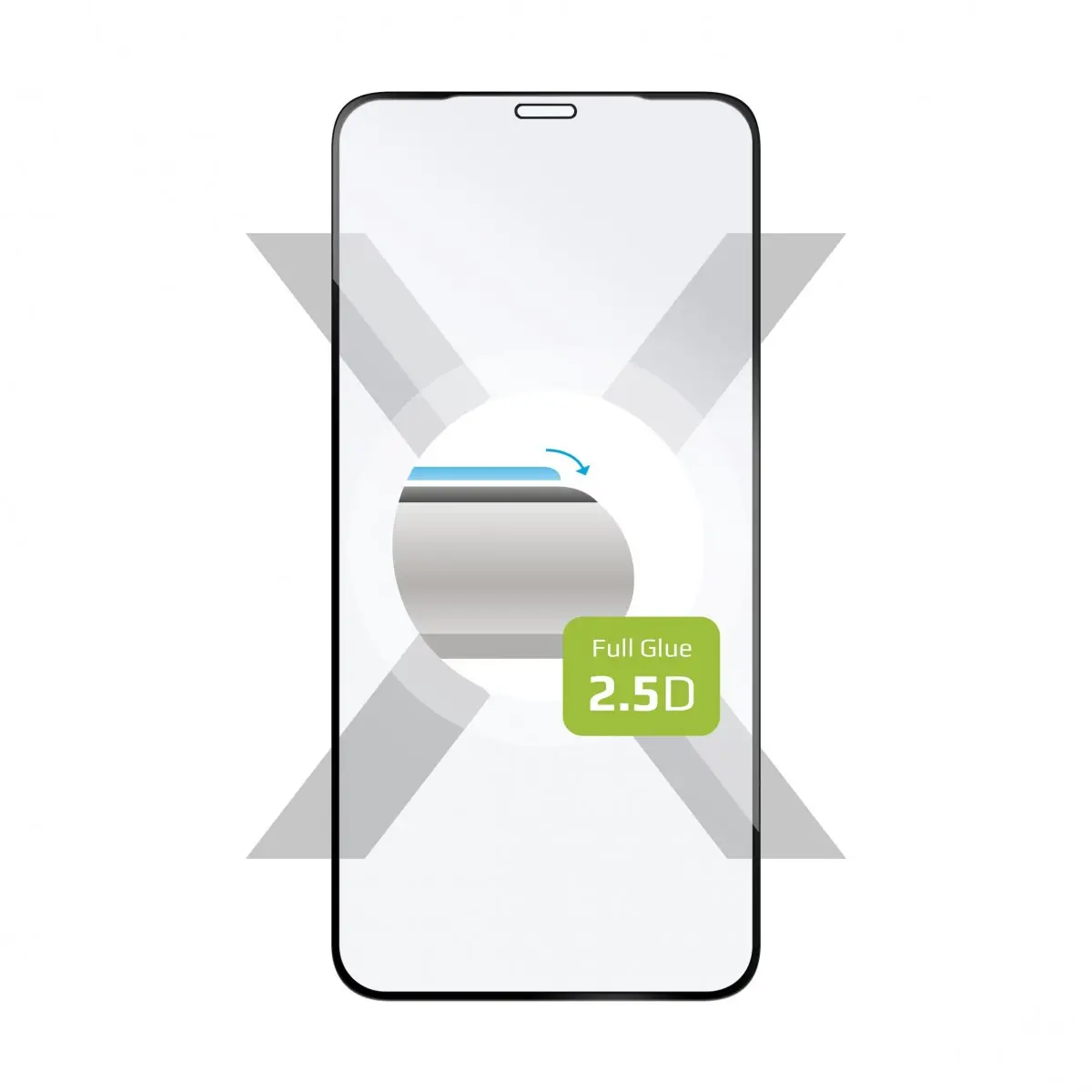 FIXED 2,5D Full-Cover tvrzené sklo 0,33mm Apple iPhone X/XS/11 Pro černé