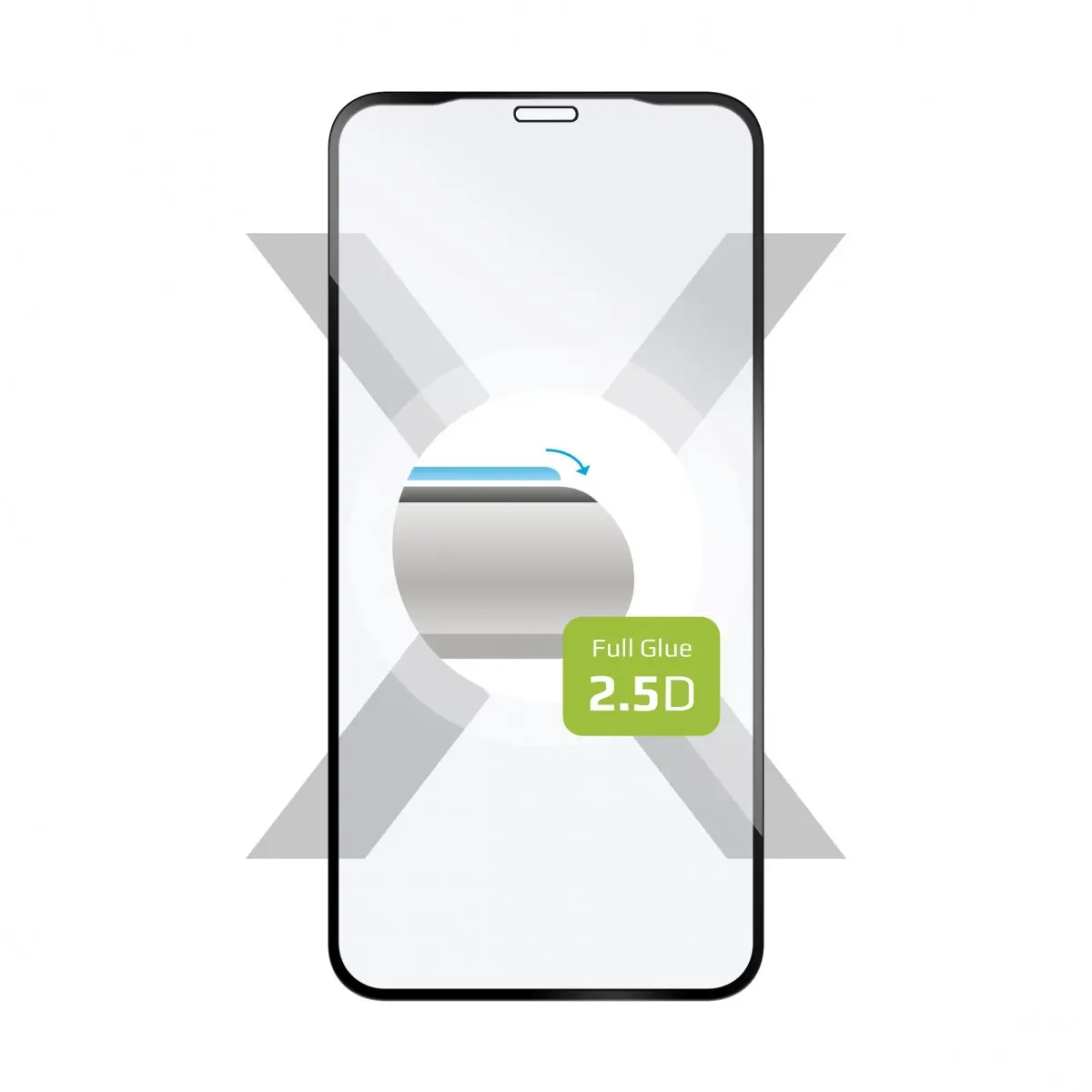 FIXED 2,5D Full-Cover tvrzené sklo 0,33mm Apple iPhone XR/11 černé