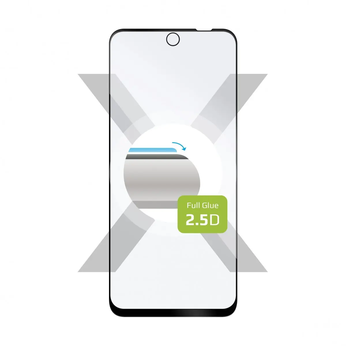 Ochranné tvrzené sklo FIXED Full-Cover pro Motorola Moto G42 5G, lepení přes celý displej, černé