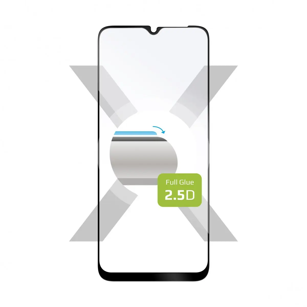 Ochranné tvrzené sklo FIXED Full-Cover pro Samsung Galaxy A22 5G, lepení přes celý displej, černé