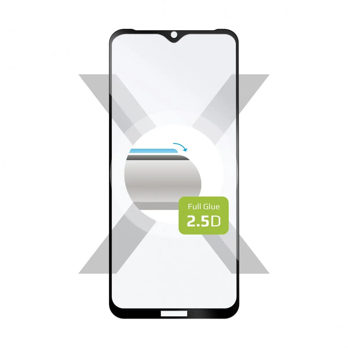 Ochranné tvrzené sklo FIXED Full-Cover pro Xiaomi Redmi 9A/9A 2022/9C/9C NFC, lepení přes celý displej, černé