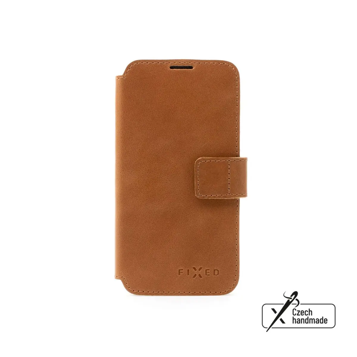 Kožené pouzdro typu kniha FIXED ProFit pro Apple iPhone 14 Plus, hnědé