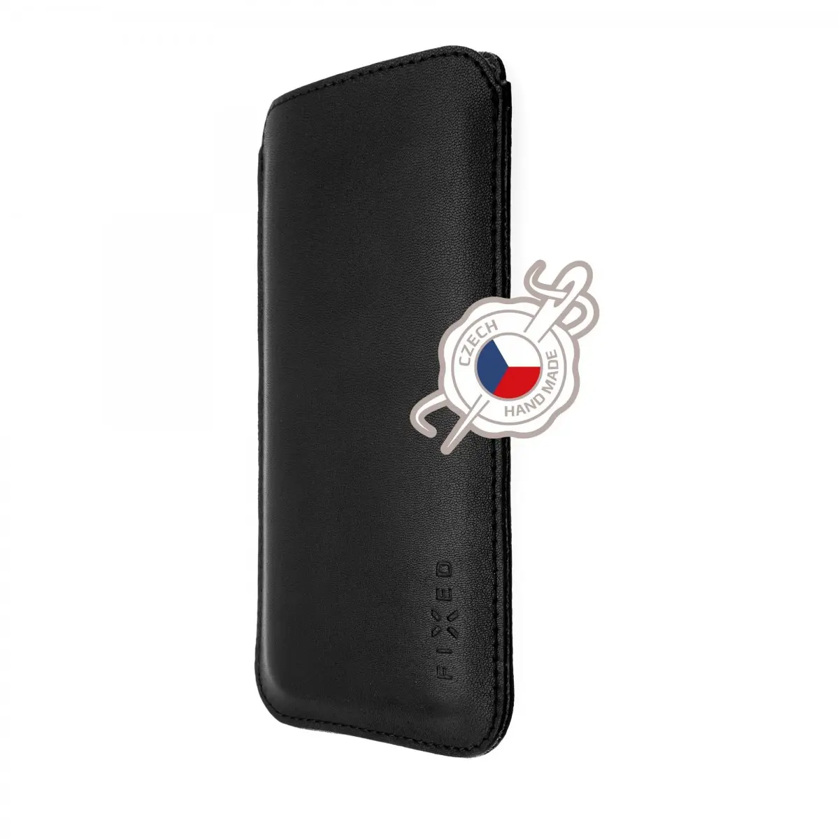 Tenké pouzdro FIXED Slim vyrobené z pravé kůže pro Apple iPhone 11 Pro/XS/X, černé