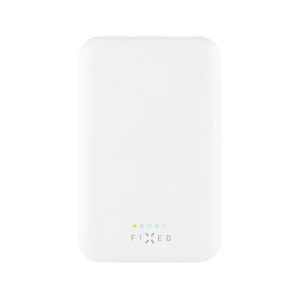 Powerbanka FIXED MagZen s bezdrátovým nabíjením a podporou Magsafe, 6 000 mAh, bílá