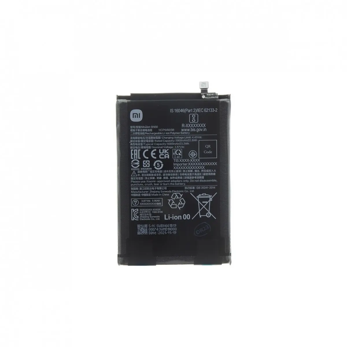 BN66 Xiaomi Original Baterie 6000mAh (Service Pack)