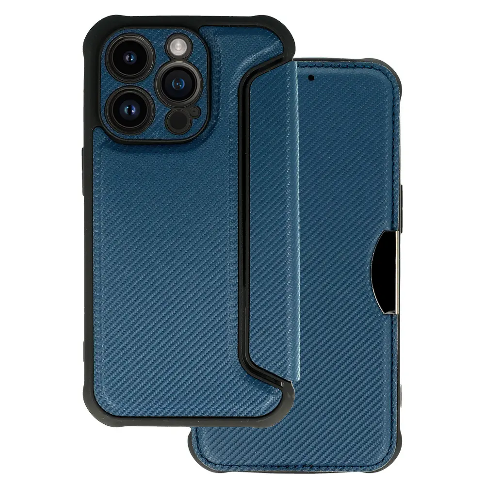 Pouzdro Razor Carbon Book pro Iphone 14 Pro Max navy