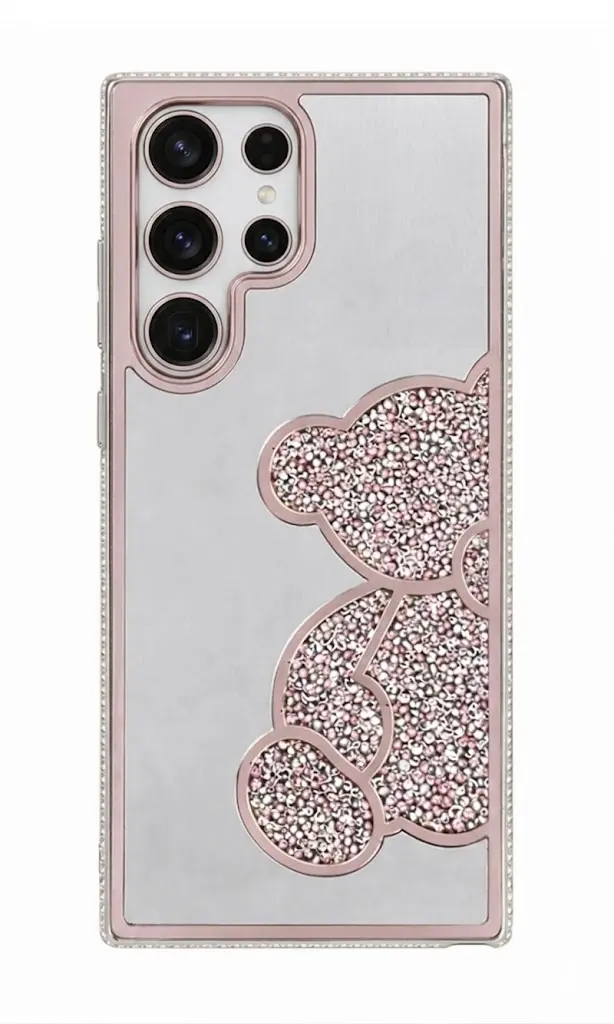 Zadní kryt Teddy Bear pro Samsung Galaxy S25 Ultra růžový