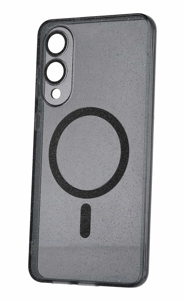 Zadní kryt Glitter Magsafe pro Samsung Galaxy S25 Edge black clear