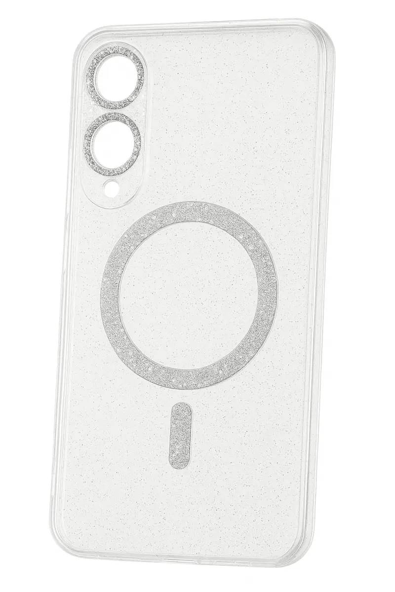 Zadní kryt Glitter Magsafe pro Samsung Galaxy S25 Edge transparent